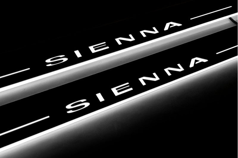 Toyota Sienna III 2011–2020 Auto Door Sills With Logo Sienna Toyota Led Door Sills opdesign