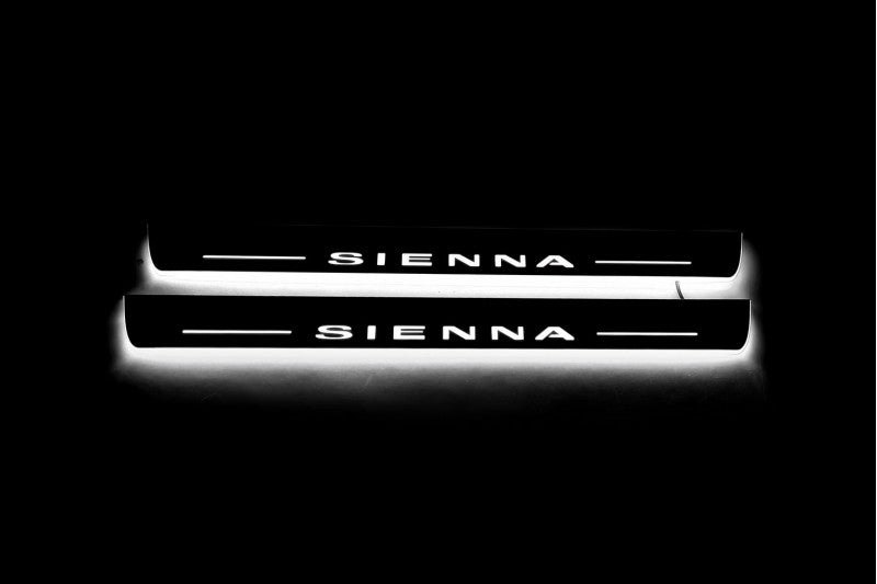 Toyota Sienna III 2011–2020 Auto Door Sills With Logo Sienna Toyota Led Door Sills opdesign