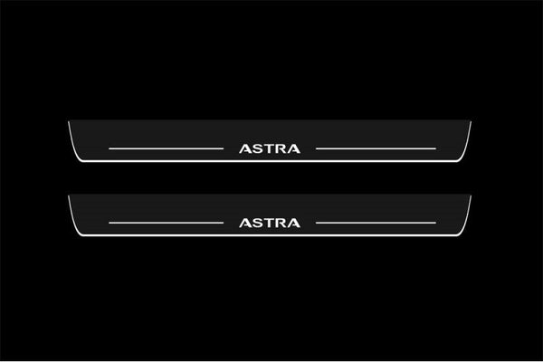 Vauxhall Astra V LED Door Sills PRO With Logo Astra - decoinfabric
