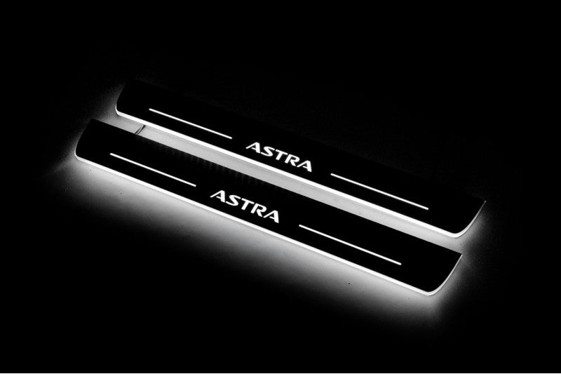Vauxhall Astra VI 2009-2015 LED Door Sill With Logo Astra Vauxhall Led Door Sills opdesign