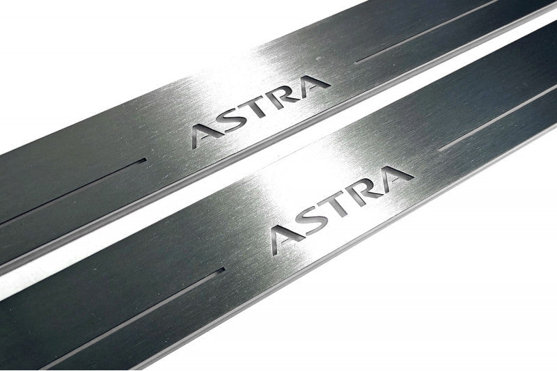 Vauxhall Astra VI 2009-2015 LED Door Sill With Logo Astra Vauxhall Led Door Sills opdesign