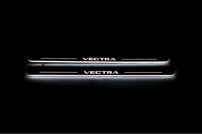 Vauxhall Vectra C 2002–2008 Door Sill Led Plate With Logo Vectra Vauxhall Led Door Sills opdesign