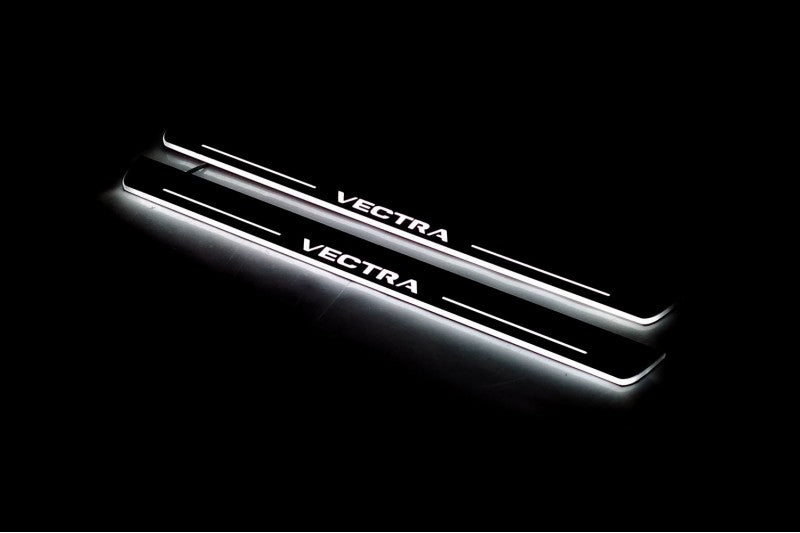 Vauxhall Vectra C 2002–2008 Door Sill Led Plate With Logo Vectra Vauxhall Led Door Sills opdesign