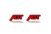 Volkswagen Emblem & Badges set with ABT logo Volkswagen emblems decoinfabric BLACK RED