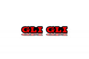 Volkswagen emblem (badges) for fenders with GLI logo Volkswagen emblems decoinfabric BLACK RED