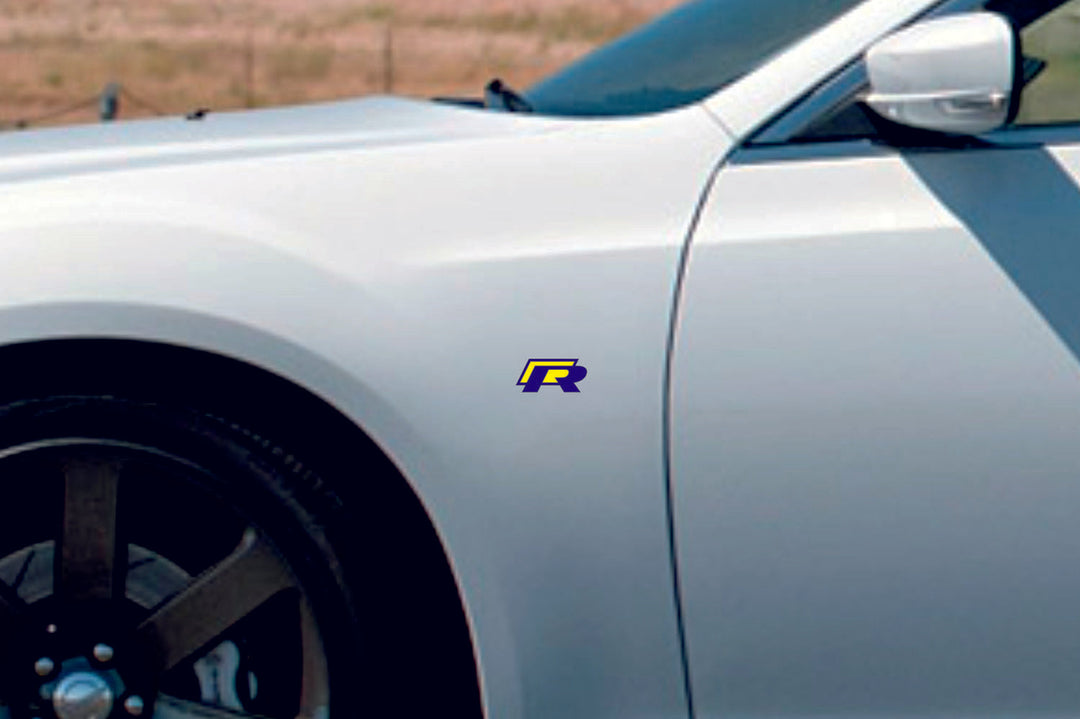 Volkswagen emblem (badges) for fenders with R-Line logo (type 2) Volkswagen emblems decoinfabric