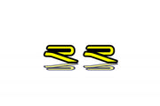 Volkswagen emblem (badges) for fenders with R-Line logo (type 3) Volkswagen emblems decoinfabric BLACK YELLOW