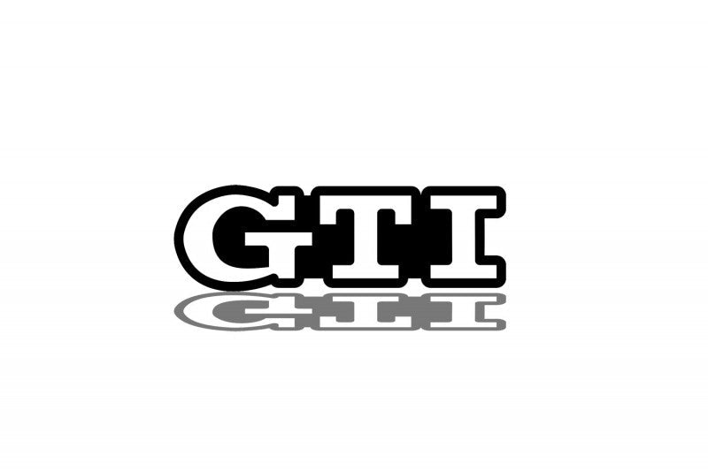 Volkswagen Radiator grille emblem with GTI logo Volkswagen emblems decoinfabric BLACK WHITE