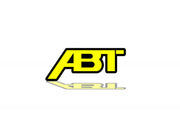 Volkswagen tailgate trunk rear emblem with ABT logo Volkswagen emblems decoinfabric BLACK YELLOW