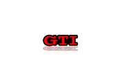 Volkswagen tailgate trunk rear emblem with GTI logo Volkswagen emblems decoinfabric BLACK RED