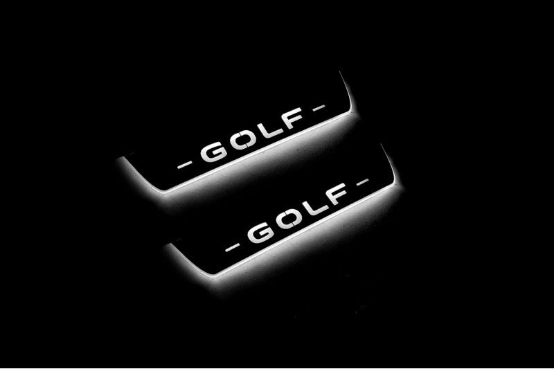 Volkswagen Golf VIII LED Door Sill With Logo Golf - decoinfabric