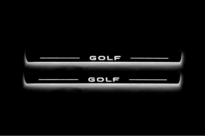 Volkswagen Golf VIII 2020+ LED Door Sill With Logo Golf Volkswagen Led Door Sills opdesign