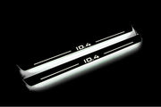 Volkswagen ID.4 2020+ Car Door Sill With Logo ID.4 Volkswagen Led Door Sills opdesign WHITE FRONT STAINLESS STEEL