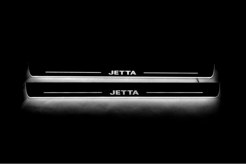 Volkswagen Jetta VI 2010-2018 Door Sill Protectors With Logo Jetta Volkswagen Led Door Sills opdesign