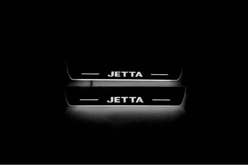 Volkswagen Jetta VI 2010-2018 Door Sill Protectors With Logo Jetta Volkswagen Led Door Sills opdesign