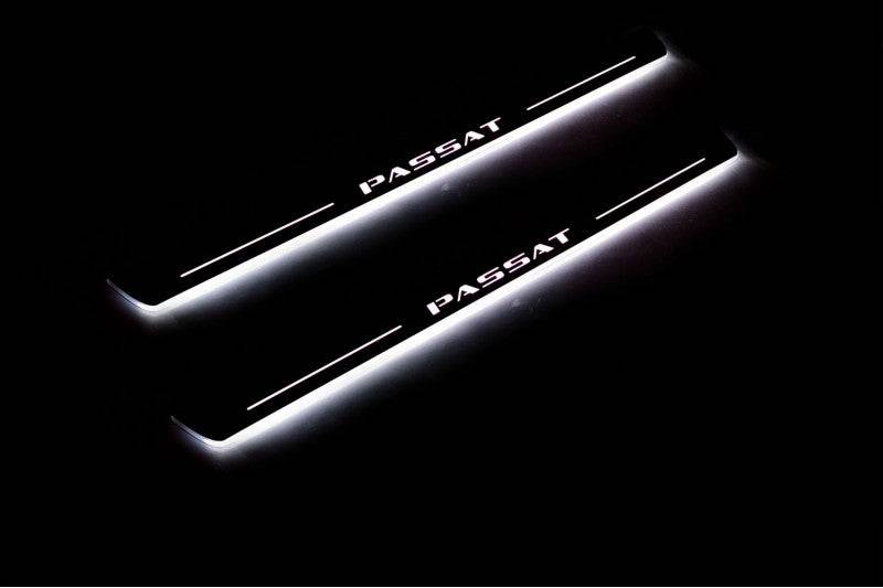 Volkswagen Passat B7 USA 2011-2019 LED Door Sill With Logo Passat Volkswagen Led Door Sills opdesign