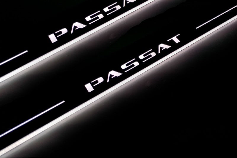 Volkswagen Passat B7 USA LED Door Sill With Logo Passat - decoinfabric