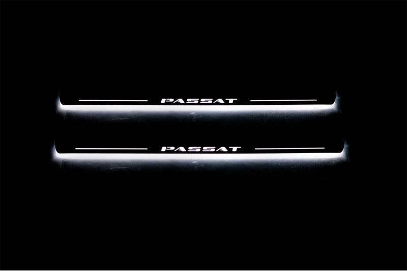 Volkswagen Passat B7 USA 2011-2019 LED Door Sill With Logo Passat Volkswagen Led Door Sills opdesign