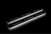 Volkswagen T-Roc 2017+ Door Sill Protectors With Logo T-Roc Volkswagen Led Door Sills opdesign