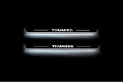 Volkswagen Touareg II 2010-2018 Door Sill Led Plate With Logo Touareg Volkswagen Led Door Sills opdesign
