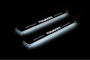 Volkswagen Touareg II 2010-2018 Door Sill Led Plate With Logo Touareg Volkswagen Led Door Sills opdesign