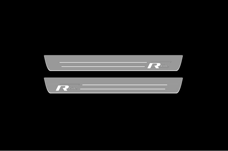 Volkswagen Touareg II 2010-2018 Led Door Sills With Logo R-Line Volkswagen Led Door Sills opdesign