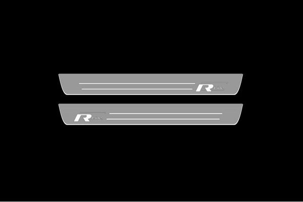 Volkswagen Touareg II Led Door Sills With Logo R-Line - decoinfabric