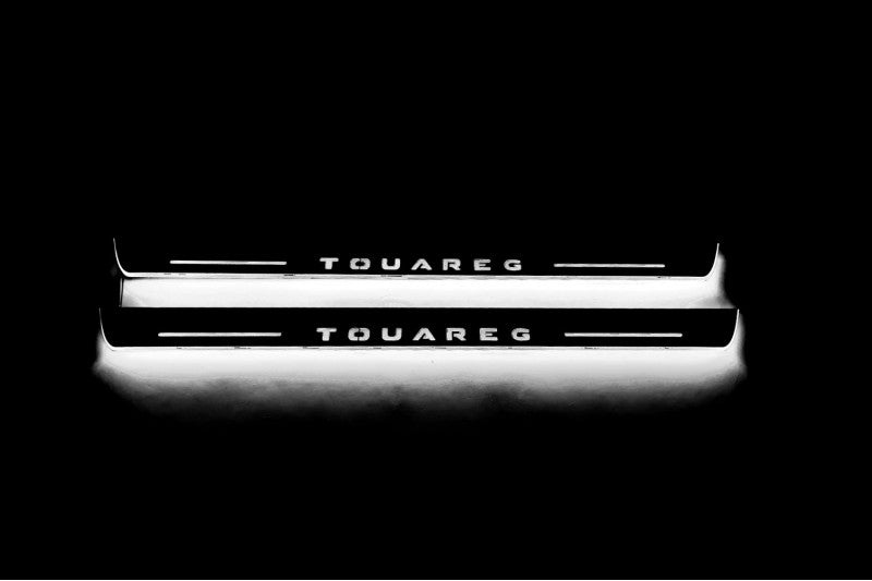Volkswagen Touareg III 2018+ Auto Door Sill Plates With Logo Touareg Volkswagen Led Door Sills opdesign