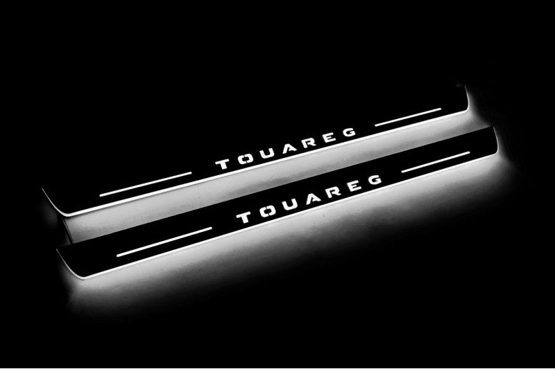 Volkswagen Touareg III 2018+ Auto Door Sill Plates With Logo Touareg Volkswagen Led Door Sills opdesign