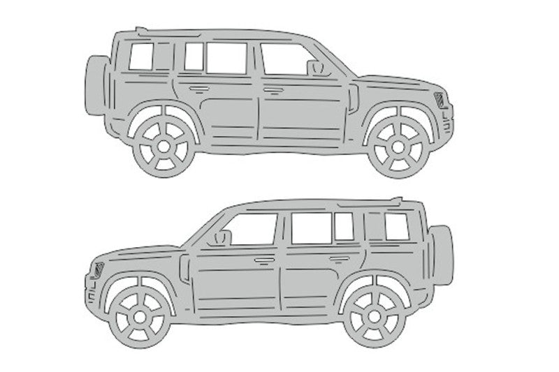 Land Rover Defender II 5D (2019+) Floor Mat Emblem Set – Stainless Steel Badges Car Mats Badges Decoin