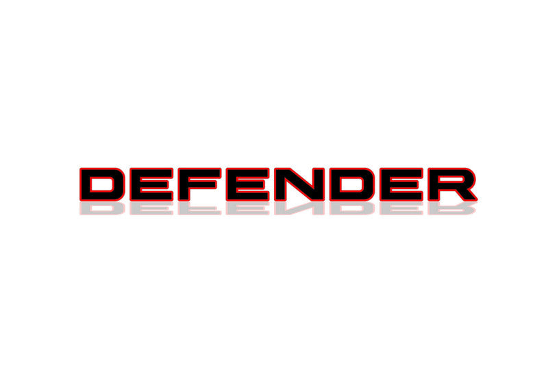 Land Rover Defender II 2019+ tailgate trunk rear 3D emblem with Defender logo (type MIXT) Land Rover emblems decoinfabric