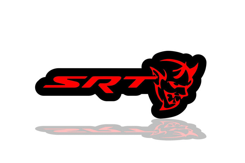 Dodge Illuminated LED Radiator Grille Emblems and Badges with SRT Demon logo Dodge Led emblems decoinfabric