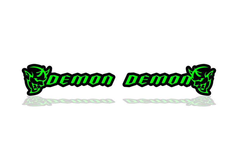 Dodge emblem for fenders with Demon logo (type 2) Dodge emblems decoinfabric BLACK GREEN