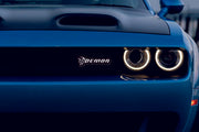 Dodge Illuminated LED Radiator Grille Emblems and Badges with Demon (type 1) logo Dodge Led emblems decoinfabric