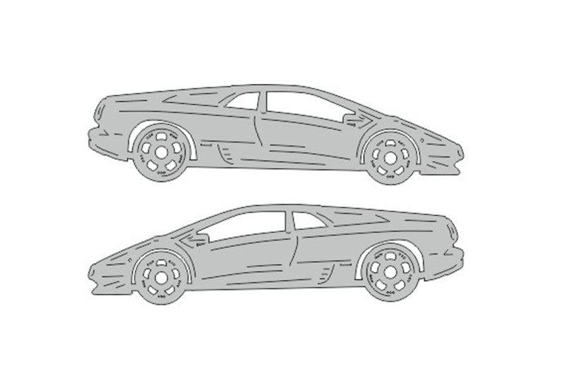 Lamborghini Diablo (1990-2001) Floor Mat Emblem Set – Stainless Steel Badges Car Mats Badges Decoin