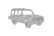 Car Keychain for Range Rover Discovery I 1989-1998 (type 3D) Keychains opdesign
