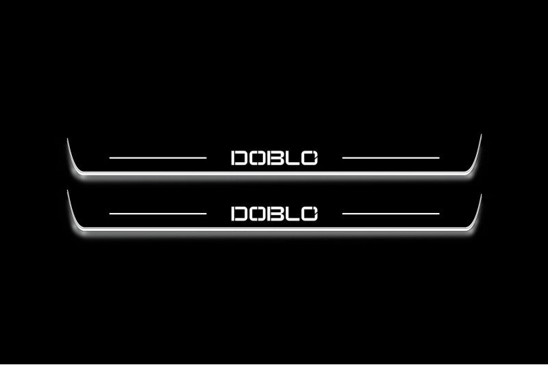Fiat Doblo II 2010+ Led Door Sills With Logo Doblo