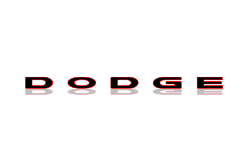 Dodge tailgate trunk rear 3D emblem with Dodge logo for Challenger (type MIXT)