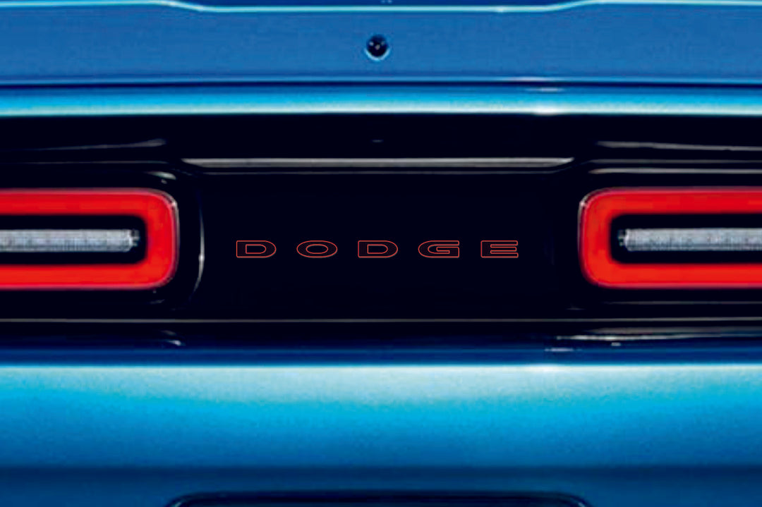 Dodge tailgate trunk rear 3D emblem with Dodge logo for Challenger (type MIXT)