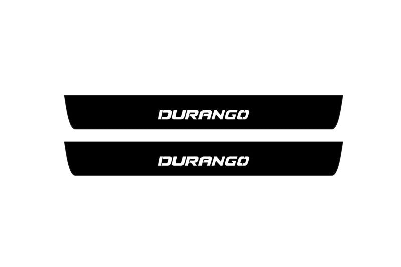 Dodge Durango III 2011+ Led Door Sill Pro With Logo Durango (Premium Painting) Dodge Led Door Sills PRO opdesign
