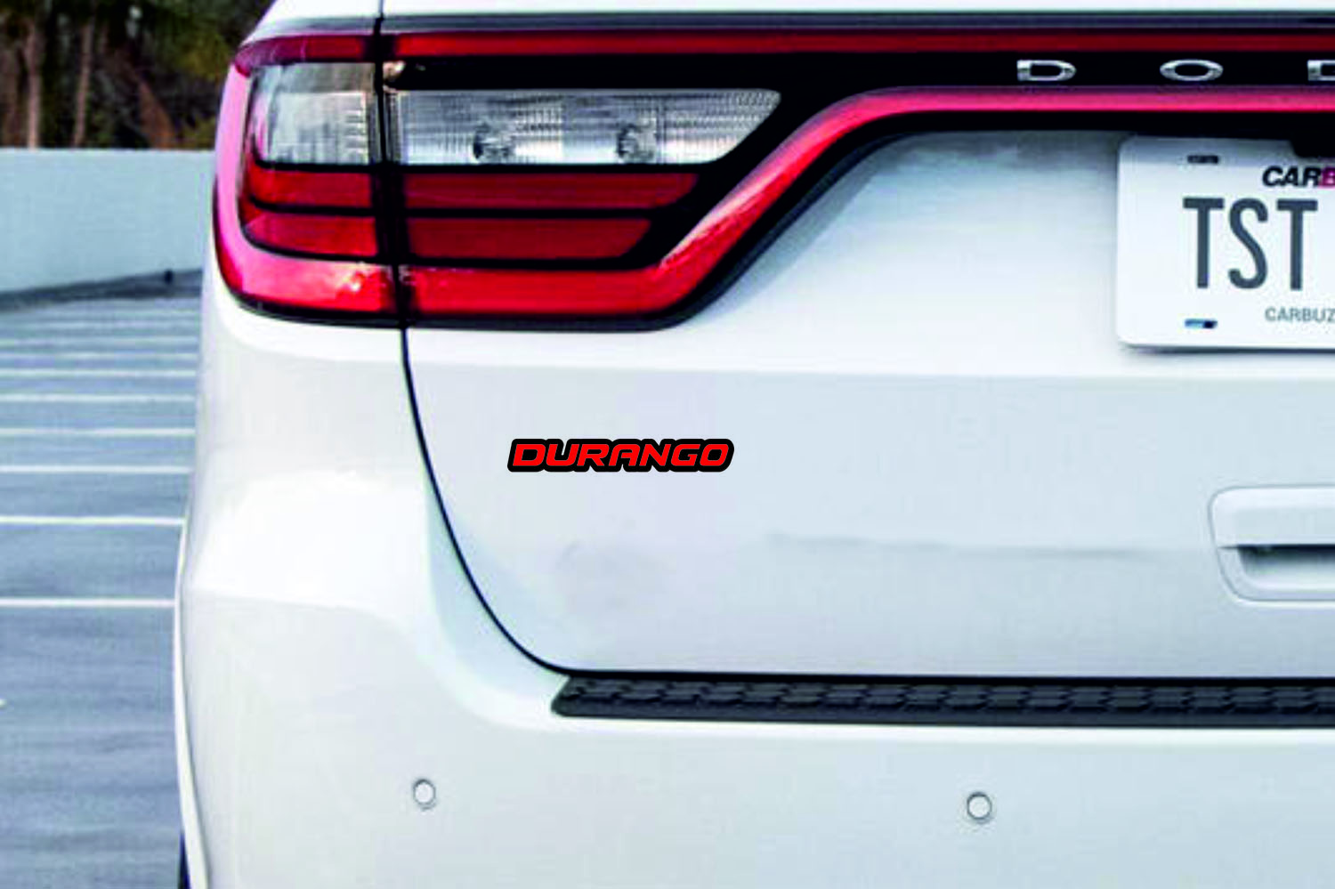 Dodge tailgate trunk rear emblem with DURANGO logo