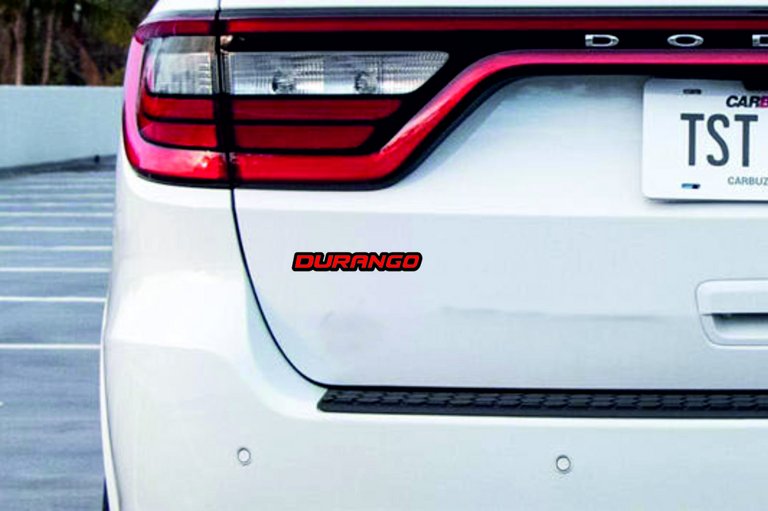 Dodge tailgate trunk rear emblem with Durango logo Dodge emblems decoinfabric