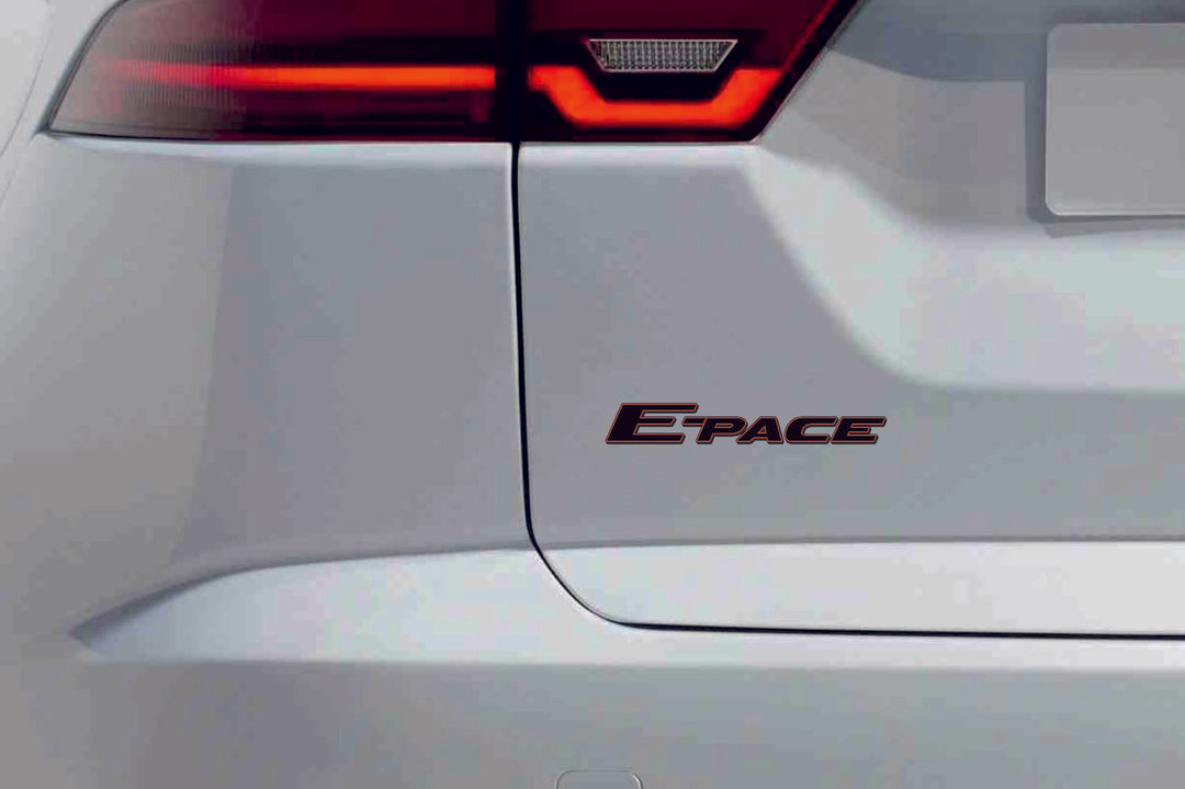 Jaguar tailgate trunk rear 3D emblem with E-Pace logo (type MIXT)