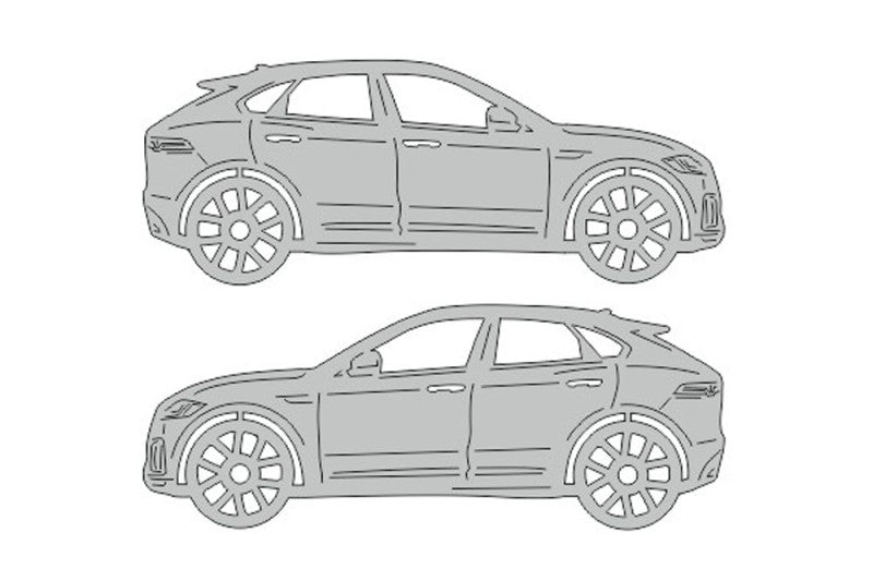 Jaguar E-Pace (2017+) Floor Mat Emblem Set – Stainless Steel Badges Car Mats Badges Decoin