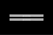 Mercedes E W124 1985-1996 LED Door Sills PRO With Logo AMG Mercedes Led Door Sills opdesign