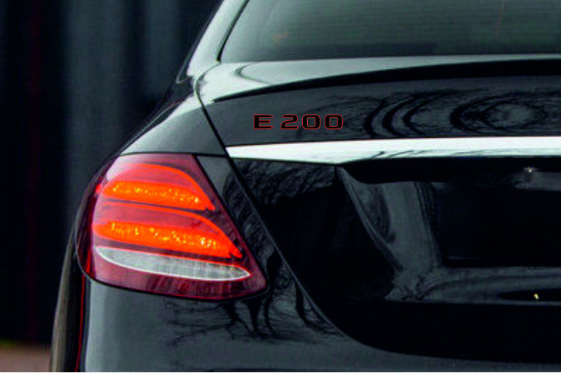 Mercedes tailgate trunk rear 3D emblem with E200 logo (type MIXT)
