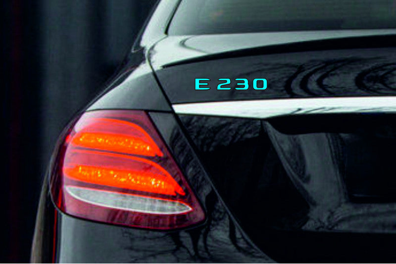 Mercedes tailgate trunk rear 3D emblem with E230 logo (type MIXT)