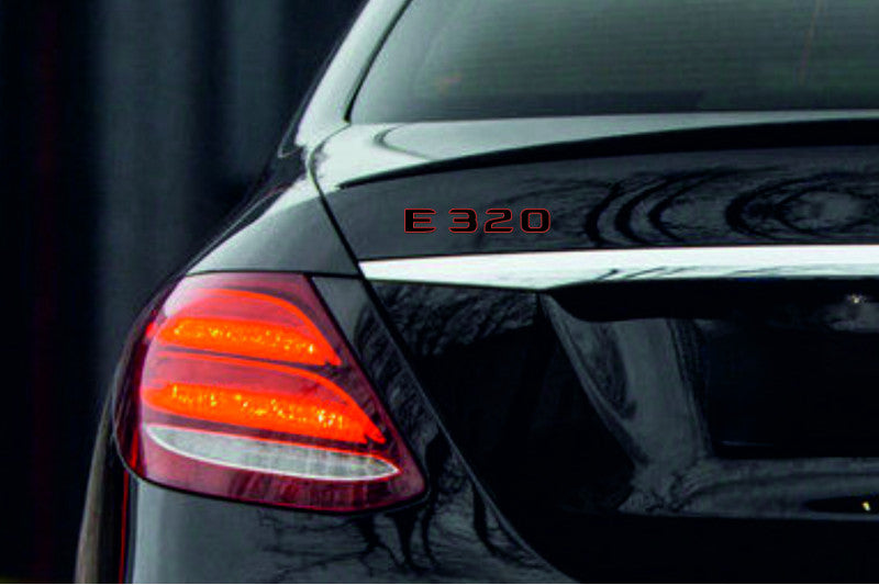Mercedes tailgate trunk rear 3D emblem with E320 logo (type MIXT)