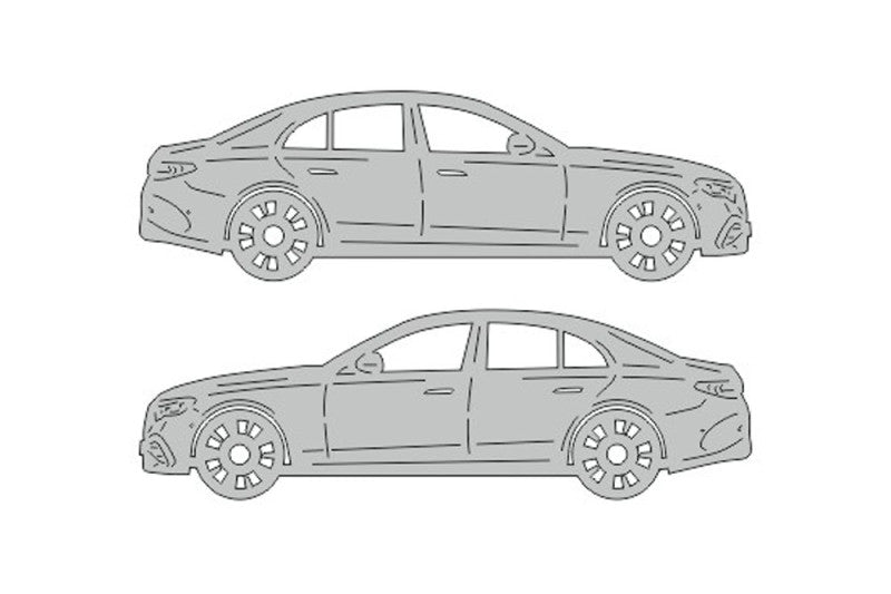 Mercedes E-Class W214 (2023+) Floor Mat Emblem Set – Stainless Steel Badges Car Mats Badges Decoin