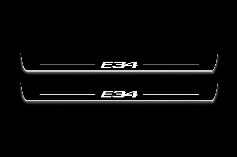 BMW 5 E34 1987-1996 LED Door Sills PRO With E34 Logo